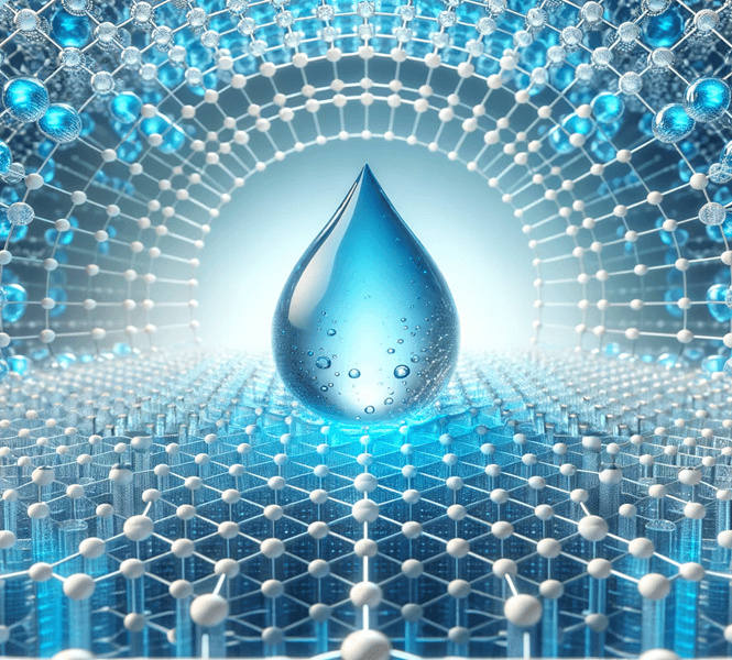Single purified water droplet illustrating advanced water purification technology